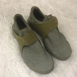 Nike olive green slip on sneakers size 12